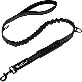 IronSeals 5.2-6 Ft Retractable Reflective Dog Leash Strong Bungee Shock Absorbing Dog Leash with Car Seatbelt and Double Padded Handle for Medium Large Dogs in Kuwait