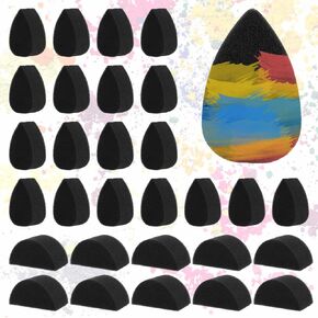 Molain 20 PCS إسفنج الطلاء للطلاء للوجه البالغين الأطفال أسود أسود إسفنغ فني مكياج وجسم الطلاء مهرجان عيد الميلاد هالوين