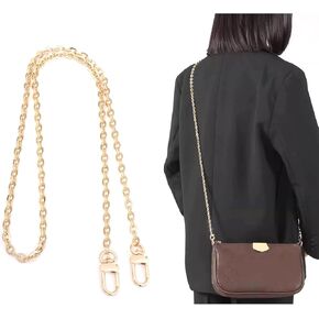 Purse Chain Strap Crossbody Gold Chain Shoulder Bag Replacement Strap with Metal Buckles