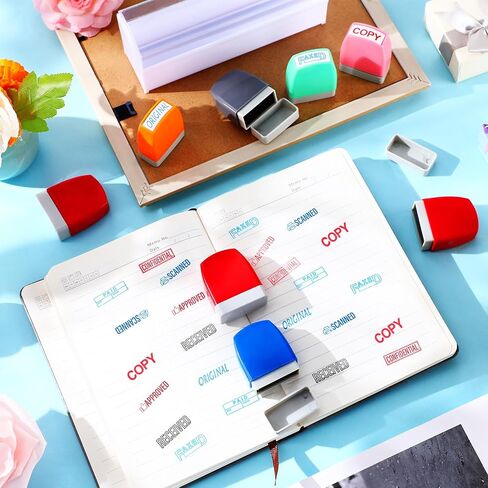 مجموعة طوابع Office Crtiin 8 PC - تمت الموافقة عليها ، مدفوعة ، نسخ ، فاكس ، مسحها ضوئيًا ، سرية ، مستلمة ، أصلية - طوابع مطاطية ذاتية ، مستطيلة للأعمال (النمط 1 ، ألوان مختلطة) in Kuwait