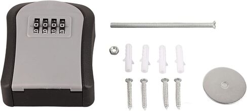 Outdoor Key Box, Wall Mounted Waterproof Combination Key Cabinet Box 4 Digit Combination Key Storage Lock for Garage School Elderly Parents Spare House Key Storage 9.6 in Kuwait