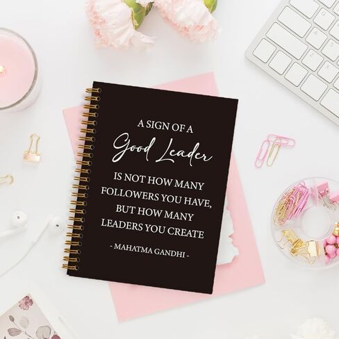 دفاتر ملاحظات ملهمة لتعريف الحصباء للعمل، هدايا مكتبية تحفيزية للنساء والرجال وزملاء العمل، واللوازم المكتبية والإكسسوارات، دفتر ملاحظات حلزوني 5.5 × 8.3 بوصة in Kuwait