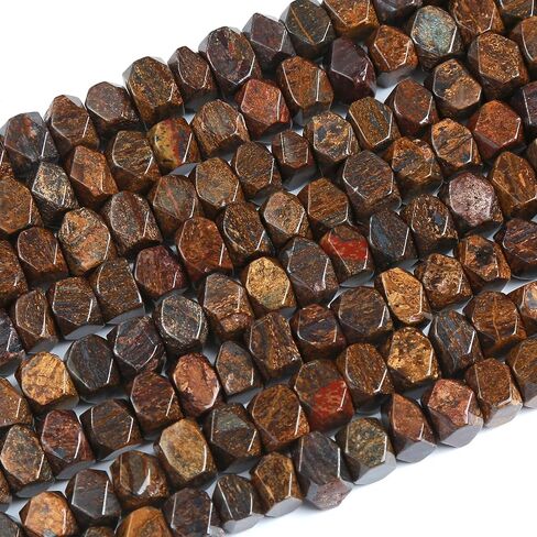 6 * 11mm 25pcs Natural Bronzite Irregular Special Cut Stone Beads Loose Beads for Jewelry DIY Making Bracelet 7.5inch in Saudi Arabia