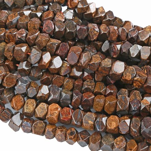 6 * 11mm 25pcs Natural Bronzite Irregular Special Cut Stone Beads Loose Beads for Jewelry DIY Making Bracelet 7.5inch in Saudi Arabia