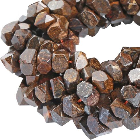 6 * 11mm 25pcs Natural Bronzite Irregular Special Cut Stone Beads Loose Beads for Jewelry DIY Making Bracelet 7.5inch in Saudi Arabia