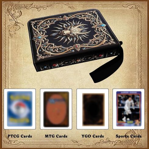 Retro Life Tree Card Binder 4-Pocket Card Holder Album 400 Pocket, Life Tree Trading Gamecards Holder Zipper Case Collector Album for Game Sports Collector Gift in Kuwait