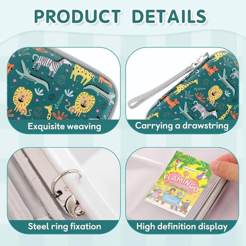 Card Holder Compatible with Yoto Player Cards,Card Binder Holder with Sleeves for Travel，80 Pockets Soft Portable Kids Card Case with Zipper fit for Player & Mini Audiobook Cards（Blue） in Saudi Arabia