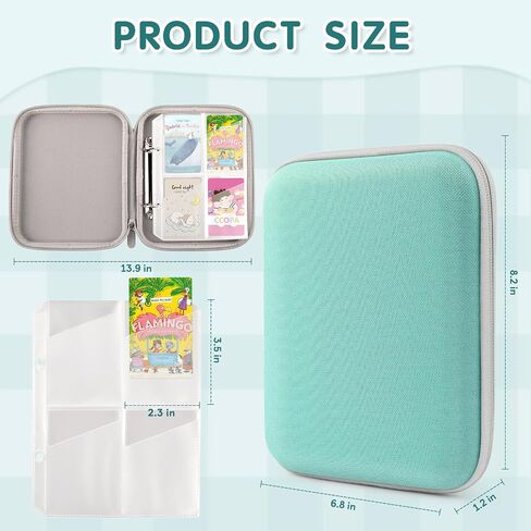 Card Holder Compatible with Yoto Player Cards,Card Binder Holder with Sleeves for Travel，80 Pockets Soft Portable Kids Card Case with Zipper fit for Player & Mini Audiobook Cards（Blue） in Saudi Arabia