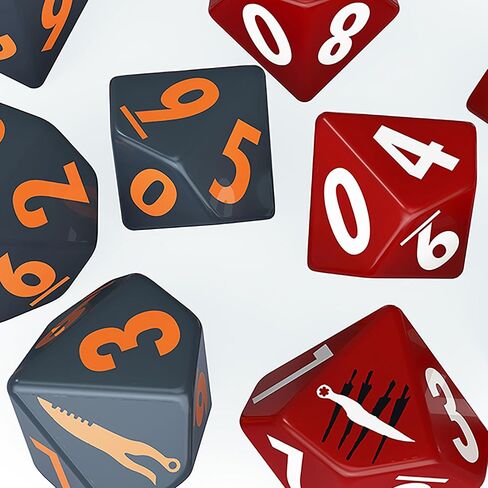 Modiphius Entertainment: Fallout Factions: Dice Sets - The Pack - 12 Engraved Dice, Tabletop Miniatures Game Accessory, Officially Licensed in Saudi Arabia