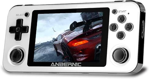 Dosnura RG351P Handheld Game Console, Retro Game Console Open Linux Tony System RK3326 Chip 64G TF Card 2500 Classic Games 3.5 Inch IPS Screen 3500mAh Battery (White New) in Saudi Arabia