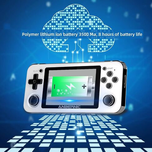 Dosnura RG351P Handheld Game Console, Retro Game Console Open Linux Tony System RK3326 Chip 64G TF Card 2500 Classic Games 3.5 Inch IPS Screen 3500mAh Battery (White New) in Saudi Arabia
