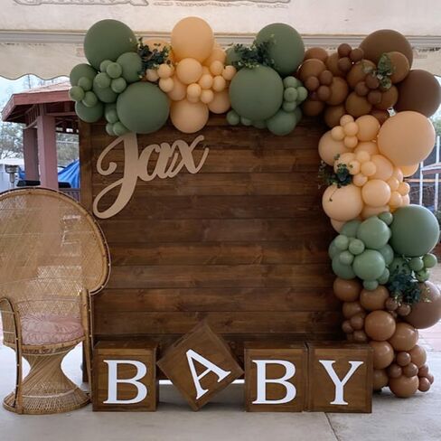 60 PCS Sage Green, Gold, Brown Latex Balloons - Woodland Camo Army Olive Green, Dark Brown, Coffee Nude Gold Party Balloons for Jungle Safari Woodland Hunting Birthday Decorations in Saudi Arabia