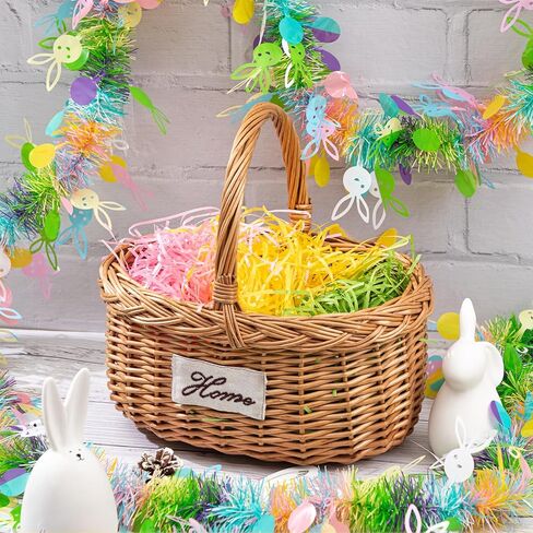 6 Colors/4.3oz Easter Grass Shredded Paper Filler Raffia Paper Filler for Easter Gift Wrapping Basket Filling Birthdays Weddings Party Supply in Kuwait