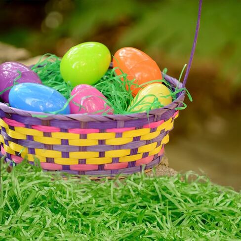 6 Colors/4.3oz Easter Grass Shredded Paper Filler Raffia Paper Filler for Easter Gift Wrapping Basket Filling Birthdays Weddings Party Supply in Kuwait