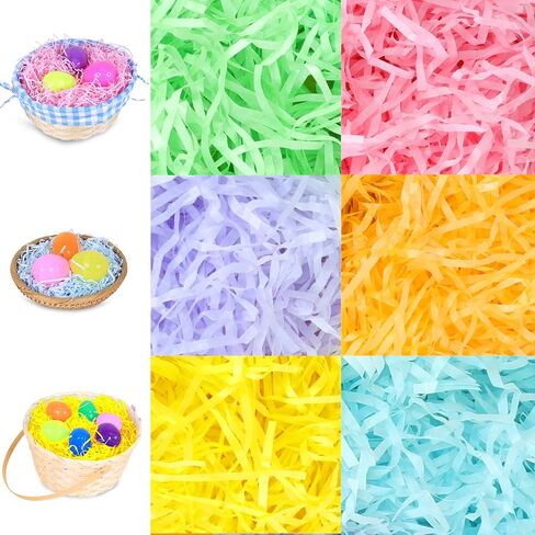 حشو سلة العشب العشب Turnmeon 6-Color 17.6 أوقية (500 جرام) Raffia الورق القابلة لإعادة التدوير in Kuwait
