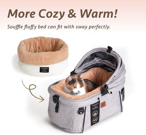 Sway2 Pet Car Seat and Carrier, 2-in-1 Booster Seat for Small Dogs and Cats in Kuwait