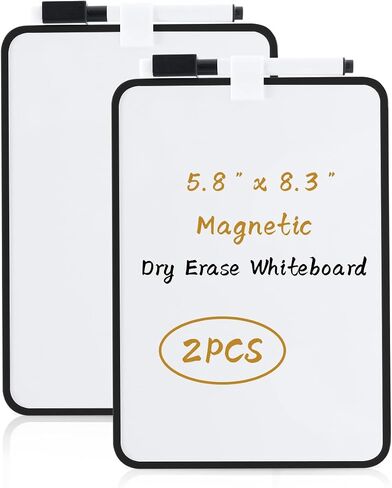 2Pcs Dry Erase Board Set, Double Sided Small White Board Dry Erase with 2 Markers & 2 Eraser, 12" Mini Whiteboard for Students Teachers Office Worker in Saudi Arabia