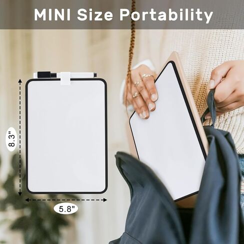2Pcs Dry Erase Board Set, Double Sided Small White Board Dry Erase with 2 Markers & 2 Eraser, 12" Mini Whiteboard for Students Teachers Office Worker in Saudi Arabia