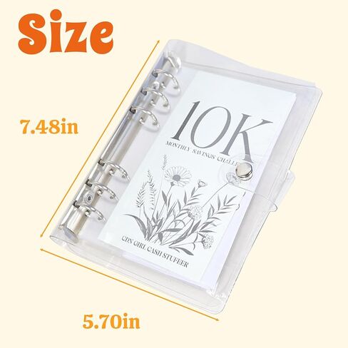 12 Month Money Saving Challenge Binder with Cash Envelopes, Achieve Your Savings Goals with Our 10K Savings Challenge Organizer in Saudi Arabia