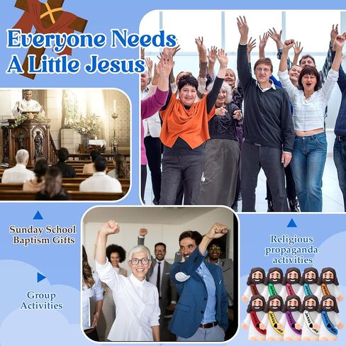 BEMEMO 50 PCS Little يسوع يرقى التصميم الأصلي من المطاط المصغر ألعاب يسوع للاختباء والبحث ، تفضل الحزب الديني ، حشائش بيض عيد الفصح ، حرفة مدرسة الأحد ، هدايا المعمودية in Saudi Arabia