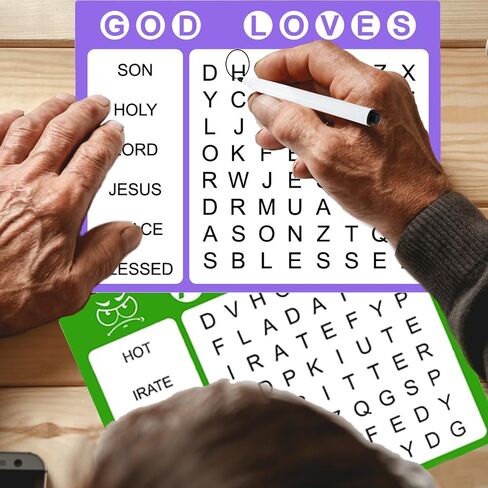 Dementia Activities for Seniors, 12 Pcs Word Search Books for Elderly Alzheimers Activities Word Games for Seniors Alzheimers Products for Elderly Seniors Patients (Pastel) in Saudi Arabia