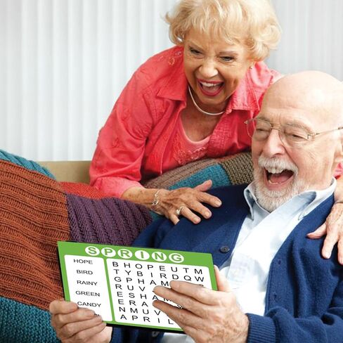 Dementia Activities for Seniors, 12 Pcs Word Search Books for Elderly Alzheimers Activities Word Games for Seniors Alzheimers Products for Elderly Seniors Patients (Pastel) in Saudi Arabia