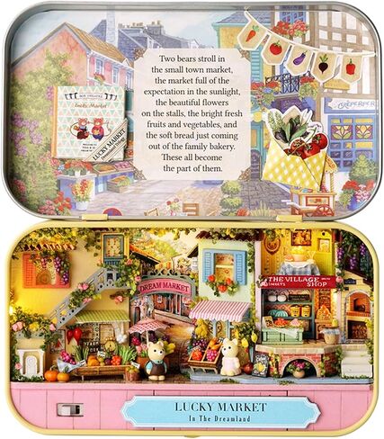 MAGQOO 3D Wooden Dollhouse Miniature DIY Doll House Kit with Furniture,1:24 DIY Box Theater Kit (Roaming in Paris) in Kuwait
