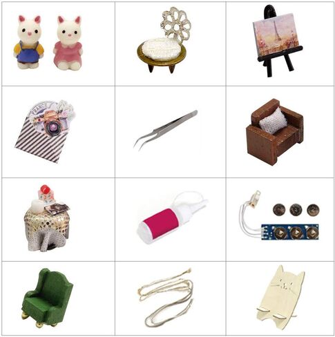 MAGQOO 3D Wooden Dollhouse Miniature DIY Doll House Kit with Furniture,1:24 DIY Box Theater Kit (Roaming in Paris) in Kuwait