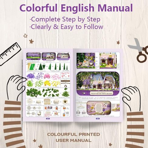 MAGQOO 3D Wooden Dollhouse Miniature DIY Doll House Kit with Furniture,1:24 DIY Box Theater Kit (Roaming in Paris) in Kuwait