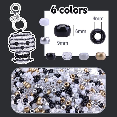 4th of July Beaded Ornament,1000 Pcs Pony Beads Plastic Craft Beads for Independence Day Party Friendship Bracelet Necklace Making Crafts in Kuwait