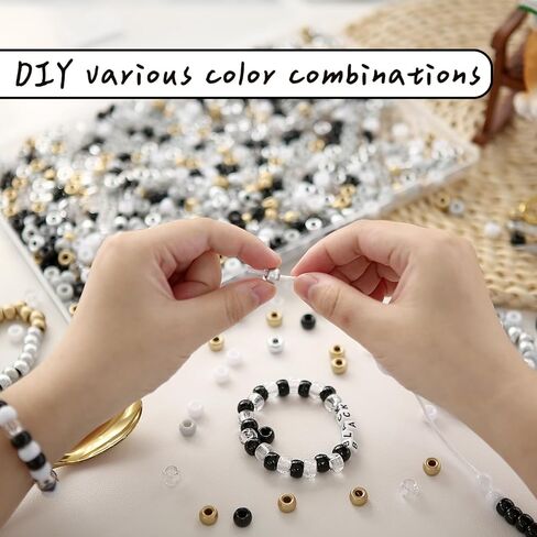 4th of July Beaded Ornament,1000 Pcs Pony Beads Plastic Craft Beads for Independence Day Party Friendship Bracelet Necklace Making Crafts in Kuwait