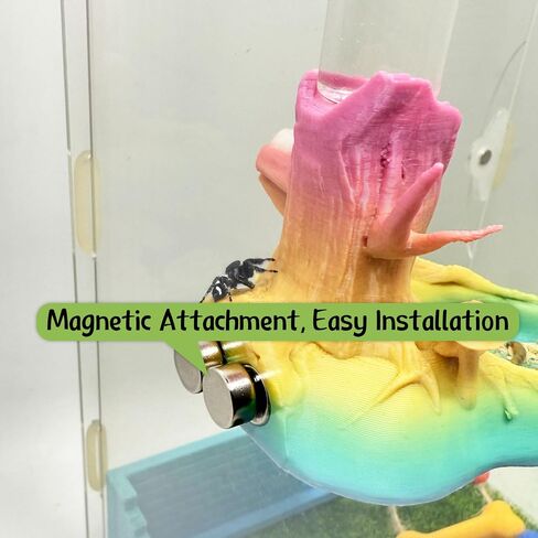Jumping Spider Water Dispenser, Jumping Spider Hideout,Magnetic Hanging Water Feeder and Hidden Cave,Fence Accessories for Small Animals Such as Jumping Spiders, arboreal Animals, etc. (Color) in Saudi Arabia