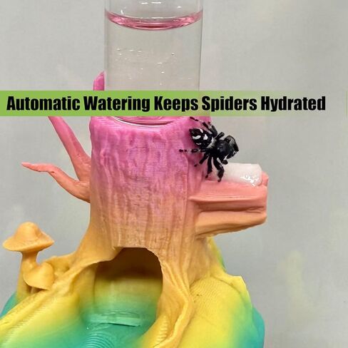 Jumping Spider Water Dispenser, Jumping Spider Hideout,Magnetic Hanging Water Feeder and Hidden Cave,Fence Accessories for Small Animals Such as Jumping Spiders, arboreal Animals, etc. (Color) in Saudi Arabia