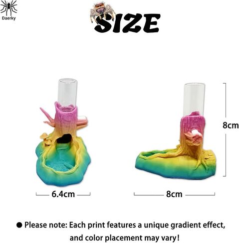 Jumping Spider Water Dispenser, Jumping Spider Hideout,Magnetic Hanging Water Feeder and Hidden Cave,Fence Accessories for Small Animals Such as Jumping Spiders, arboreal Animals, etc. (Color) in Saudi Arabia