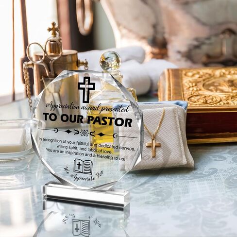 Gerrii Pastor Appreciation Gifts Thank You for Inspirational Pastor Gifts for Men Women Preacher Birthday supplies Acrylic Retirement Keepsake for Religious Christian(Pastor's Wife) in Kuwait
