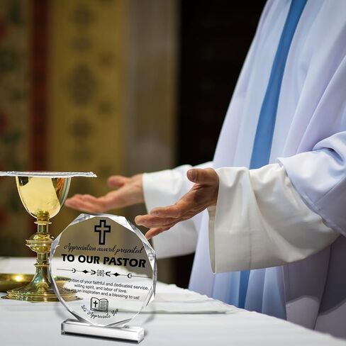 Gerrii Pastor Appreciation Gifts Thank You for Inspirational Pastor Gifts for Men Women Preacher Birthday supplies Acrylic Retirement Keepsake for Religious Christian(Pastor's Wife) in Kuwait
