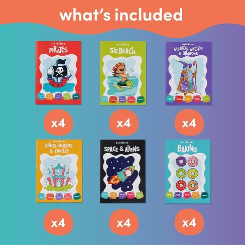 THE TWIDDLERS - 24 Pack 6 Themes Bulk Mini Coloring Books for Kids Ages 3+, Includes Farm & Wild Animals, Birds, Sea, Crawlies - Dinosaur Coloring Book Party Favor, Classroom Activity Books in Kuwait