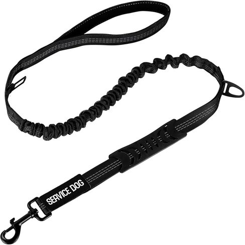 IronSeals 5.2-6 Ft Retractable Reflective Dog Leash Strong Bungee Shock Absorbing Dog Leash with Car Seatbelt and Double Padded Handle for Medium Large Dogs in Kuwait