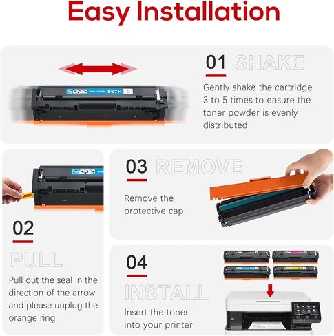 055 High Capacity Toner Cartridge Replacement for Canon 055H 055 Toner Cartridges Set for Canon MF743Cdw Toner Color imageCLASS MF743Cdw MF741Cdw MF741C MF743C Printer (4 Pack) in Saudi Arabia