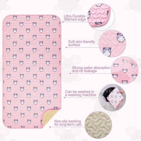 2 Pcs 47 x 24 Inch Guinea Pig Bedding Washable Cage Liner Reusable Absorb Water Mats Non Slip Guinea Pig Pads for Small Animals Hamster Rabbit Rat(Vivid Style) in Saudi Arabia