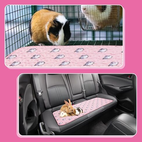 2 Pcs 47 x 24 Inch Guinea Pig Bedding Washable Cage Liner Reusable Absorb Water Mats Non Slip Guinea Pig Pads for Small Animals Hamster Rabbit Rat(Vivid Style) in Saudi Arabia