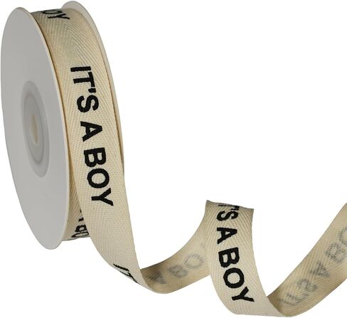 YKW Thank You Cotton Ribbon, 5/8 Inch x 10 Yard Natural Twill Tape, Cream Herringbone Trim for Wedding Favors, Business Gifts & Party Packaging in Kuwait