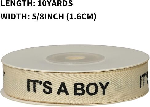 YKW Thank You Cotton Ribbon, 5/8 Inch x 10 Yard Natural Twill Tape, Cream Herringbone Trim for Wedding Favors, Business Gifts & Party Packaging in Kuwait