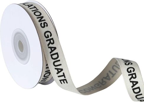 YKW Thank You Cotton Ribbon, 5/8 Inch x 10 Yard Natural Twill Tape, Cream Herringbone Trim for Wedding Favors, Business Gifts & Party Packaging in Kuwait