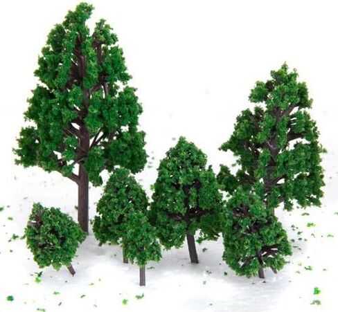 29pcs Mixed Model Trees, 1.5-4.8 inch(4-12 cm), OrgMemory Fruit Trees, Ho Scale Trees, Model Train Scenery, Architecture Trees, Flower Trees with No Bases in Saudi Arabia