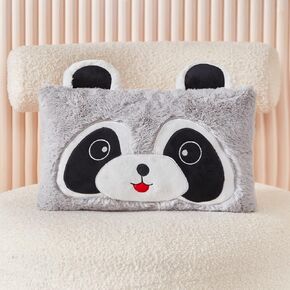Stuffed Animal Lumbar Pillow, Super Soft Plush Cuddle Throw Pillow for Kids, Cute Unicorn Shaped Pillow, 12 x 24 Inches, Purple
