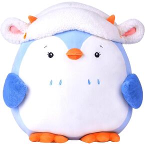 Large Penguin Plush Pillow Stuffed Animal Toy,Big Size Cute Soft 14.5" Fat Kawaii Hugging Pillows Cuddle Huggable Plushie,Gift for Kids