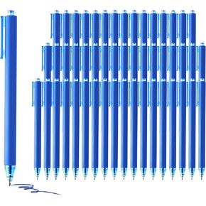 deegtran Pens Bulk, 50 Pack Smooth Black Ink Ballpoint Pens, Wholesale Retractable Pens, No Bleed Click Pens Medium Point, 1.0MM