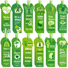120 PCS مرجعية للتوعية بالصحة العقلية GREEN