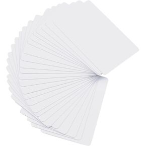 24 Pack Premium Plant PVC Cards ، بطاقة هوية فارغة ، CR80 30 Mil White Plastic Cards لطابعات شارة هوية الصورة